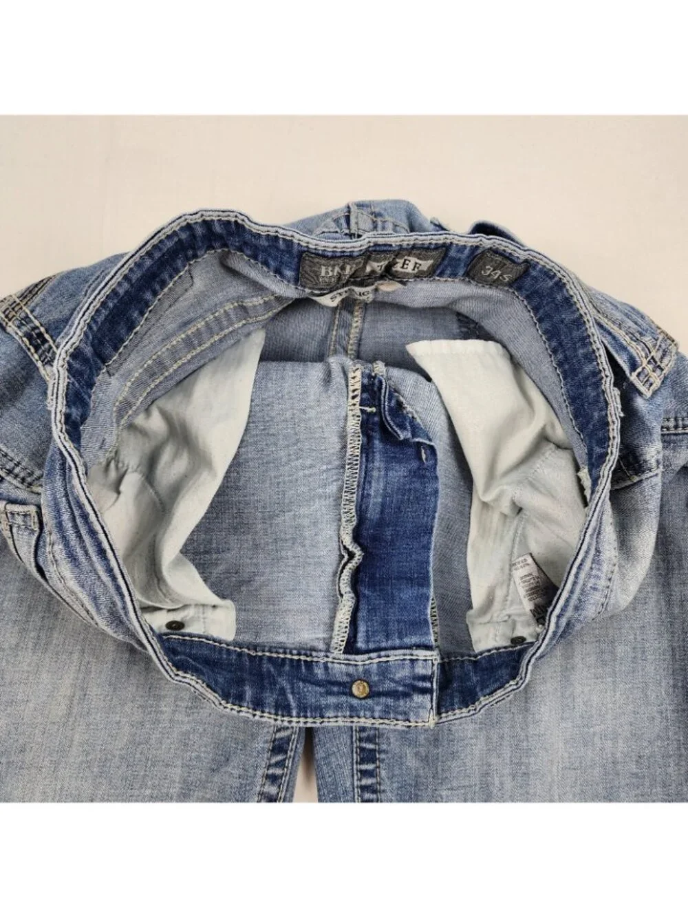 BKE Jeans Men 34S Blue Tyler Straight Leg Light Wash Denim (34x29)